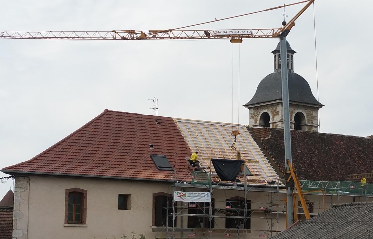 Toiture du cinéma de Saint-Genix-sur-Guiers